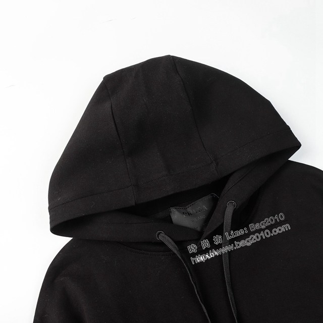 Prada專櫃普拉達2023FW新款印花連帽衛衣 男女同款 tzy3015